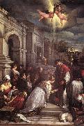 BASSANO, Jacopo St Valentine Baptizing St Lucilla  fgh oil painting artist